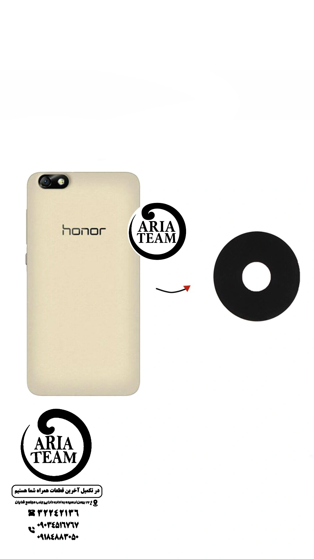 شیشه لنز دوربین هوآوی honor 4c اورجینال